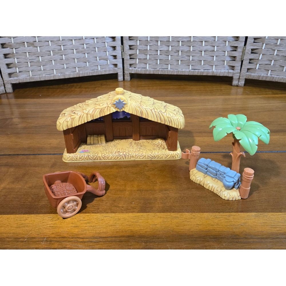 Fisher-Price Little People Nativity Replacement‎ Parts Stable Palm Tree Cart
